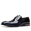 Fashion British Style Business Bright Face Thick Bottom Pointed 38-48 Large Size Brock Men's Shoes Designer New Leather Man Dress Shoes