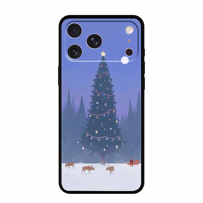 For iPhone 17 Pro Max Cover iPhone17 Pro Back Protective Phone Case For iPhone 17 Air Santa Christmas Soft Silicone TPU Coque