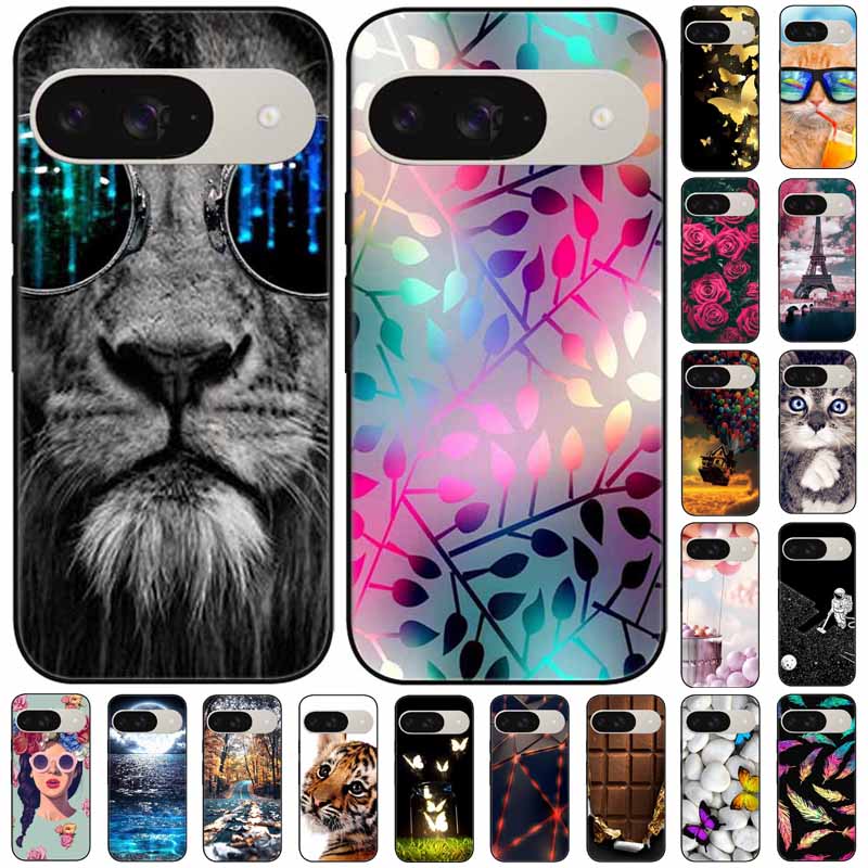 Funda For Google Pixel 9 / Pixel 9 Pro / Pixel 9 Pro XL Cases Soft Silicone Lion Cat Fashion Back Cover For Pixel 9 Pro XL Coque