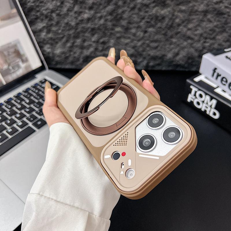 Yadun Contrasting Color 360 Rotating Magnetic Suction Bracket Is Suitable for Apple 17 Mobile Phone Case iPhone16promax Skin Grinding