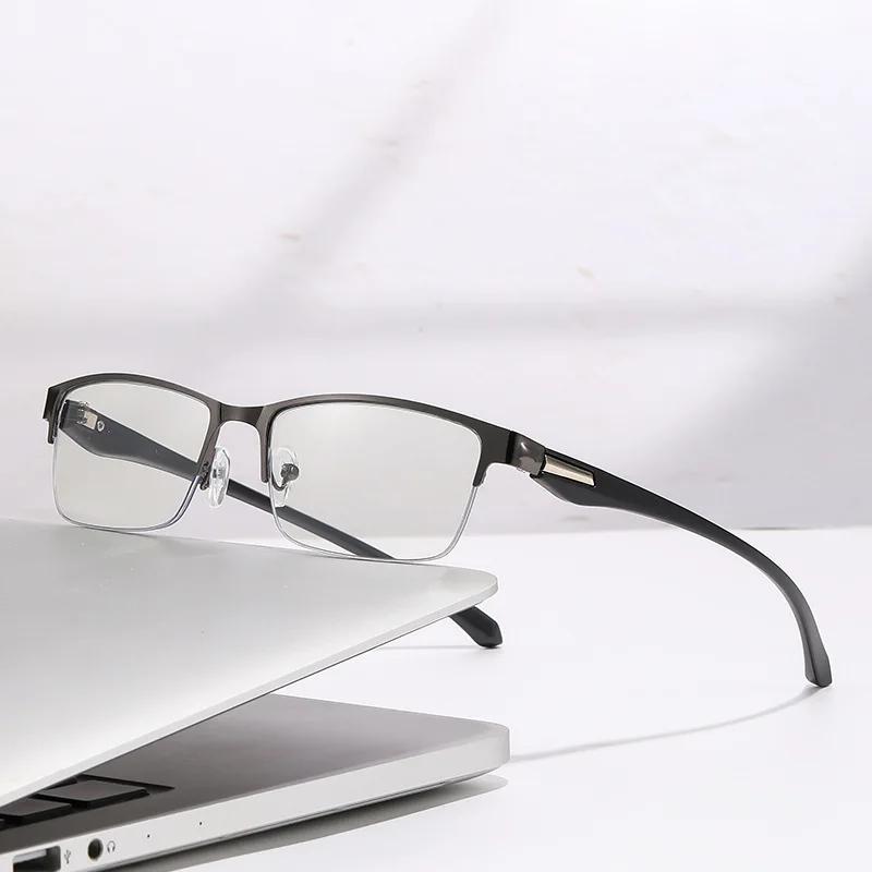 Photochrome Blaulichtfilternde Korrektionsbrille Metallrahmen für Augenschutz und Komfort