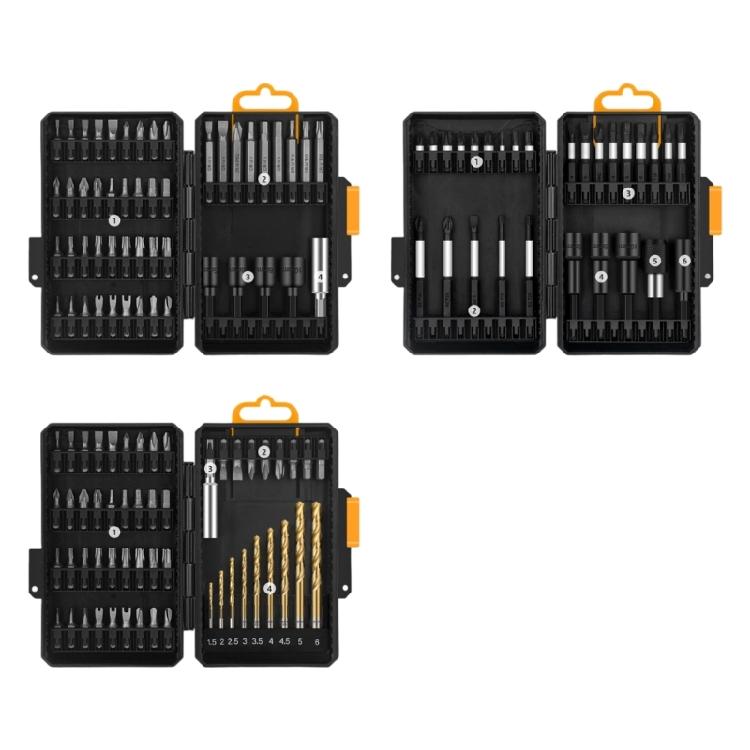 Heavy Duty Alloy Hexagonal Screwdriver Set Universal Multiple Bits Nonslip Design Compact Carrying Case for Maintenance