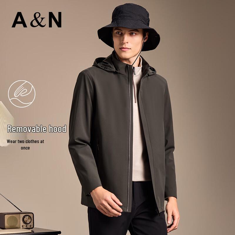 Men's High-Elastic Outdoor Down Jacket with Detachable Hood