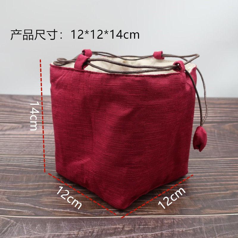 Multi Layer Storage Bundle Pocket Handstring Jewelry Bag Teacup Teapot Gift Bags Kung Fu Tea Accessories Vintage Teaware Sack