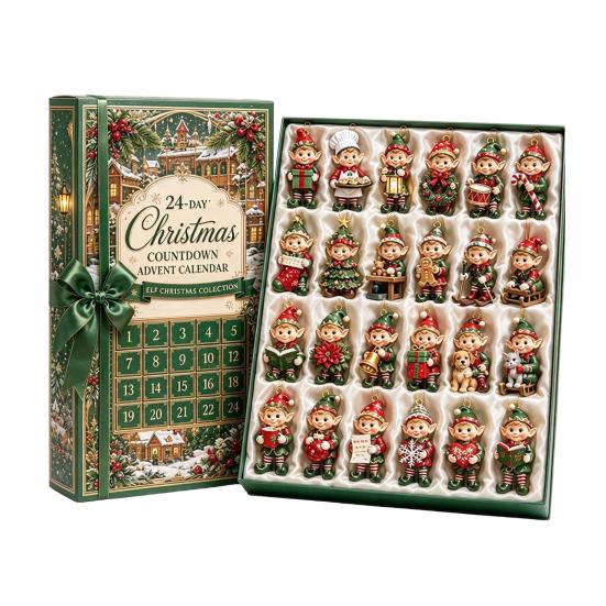 Dekorace odpočítávání do svátku Heritage Akrylový adventní kalendář, Dekorativní závěsná ozdoba, Odolný lehký zahradní blind box pro domácí ložnici a