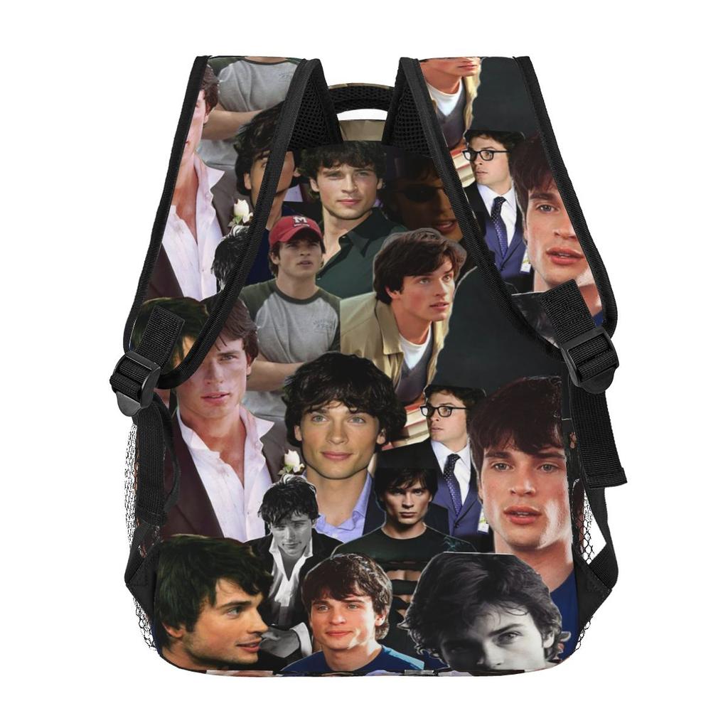 Vintage Tom Welling Heated Rivalry Student Backpack School Bag Hiking Travel Daypack for Men Women Fashion Bookbag Shoulder Bags