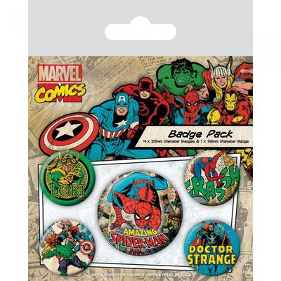 Comics Spider-Man Badge Set (Pack of 5)