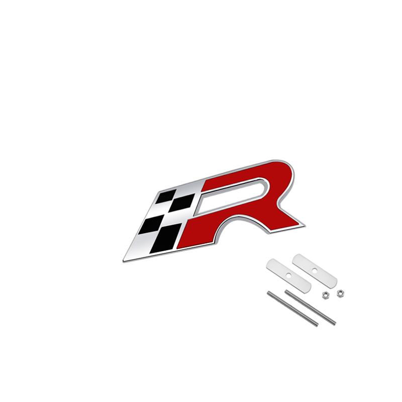 gycsn9 Car Front Grille Hood Rear Trunk Sticker R Emblem Badge For Racing Ibiza Leon E-racer Ateca Formentor Alhambra Exeo Altea Ateca