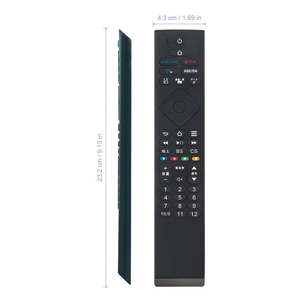 WINFLIKE Replacement Remote Control fit for FUNAI LCD Smart TV FRM-201TV (Daiyo) FL-32HF160 FL-43UF360 FL-50UF360 FL-55UF360 FL-65UF560 FL-43UF370