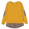 Autumn Style, Cotton-containing Fake Two-piece Sweatshirt for Women, Long-sleeved Autumn and Winter New Loose Top Jacket