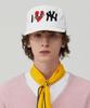 BEYOND CLOSET Nomantic Contemporary Artwork Cotton Cap White
