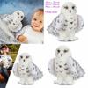 Adorable Wizard Snowy Owl Plush Toy Soft Stuffed Doll For Kids Christmas Gift
