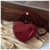 JIAERDI Retro Heart Red Crossbody Bags For Women 2025 Pu Leather Chic Bow Messenger Bag Ladies Retro Sweet Handbag Purse Female