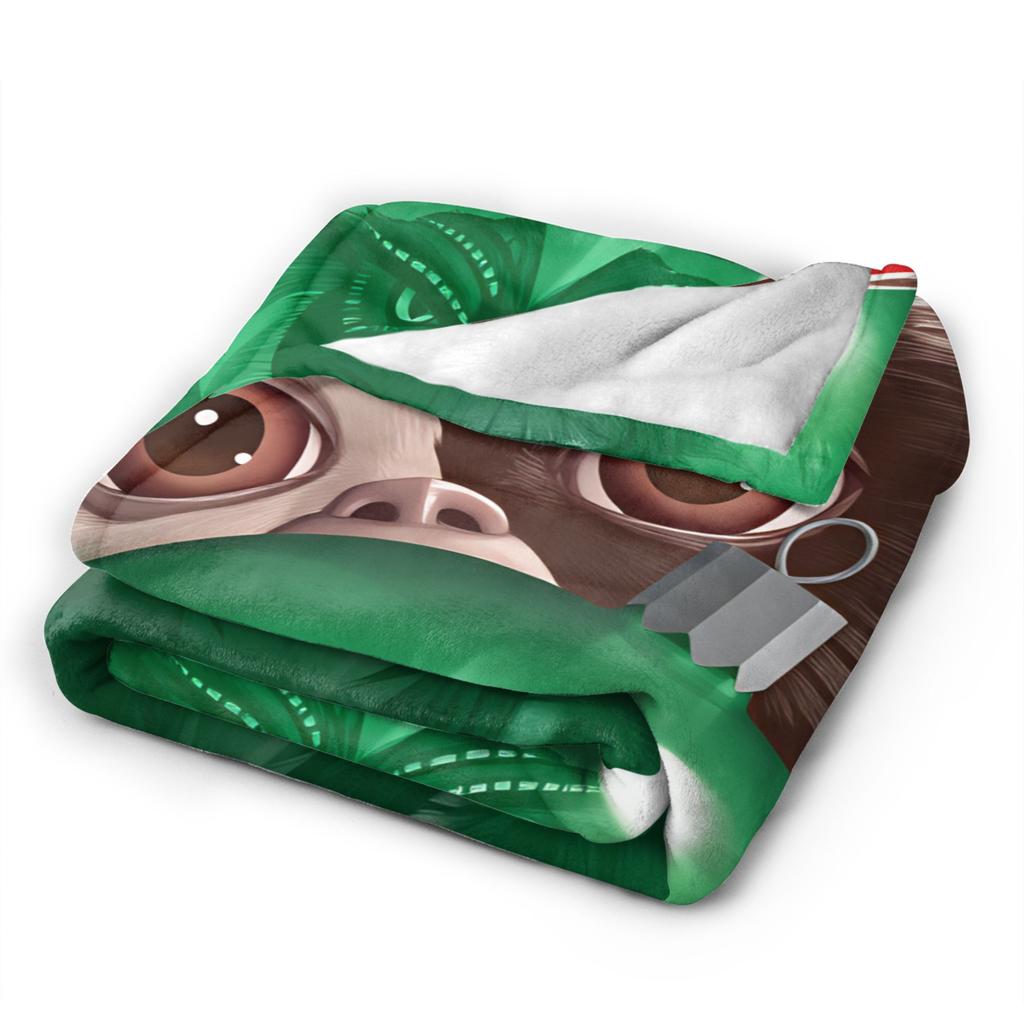 Weihnachts-Horrorfilm-Decken Qualität Weich Warm G-Gremlins Gizmo Überwurfdecke Winterreise Outdoor Druck Tagesdecke