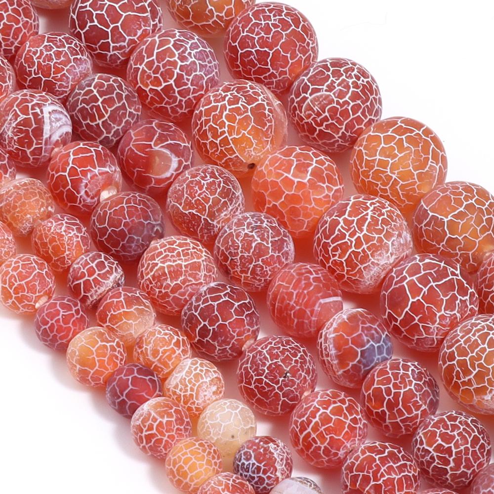 Natural Weathered Agate Stone Beads 6/8/10mm Color Loose Beads Spaced Beads for Jewelry Making Accessories DIY Bracelet Necklace