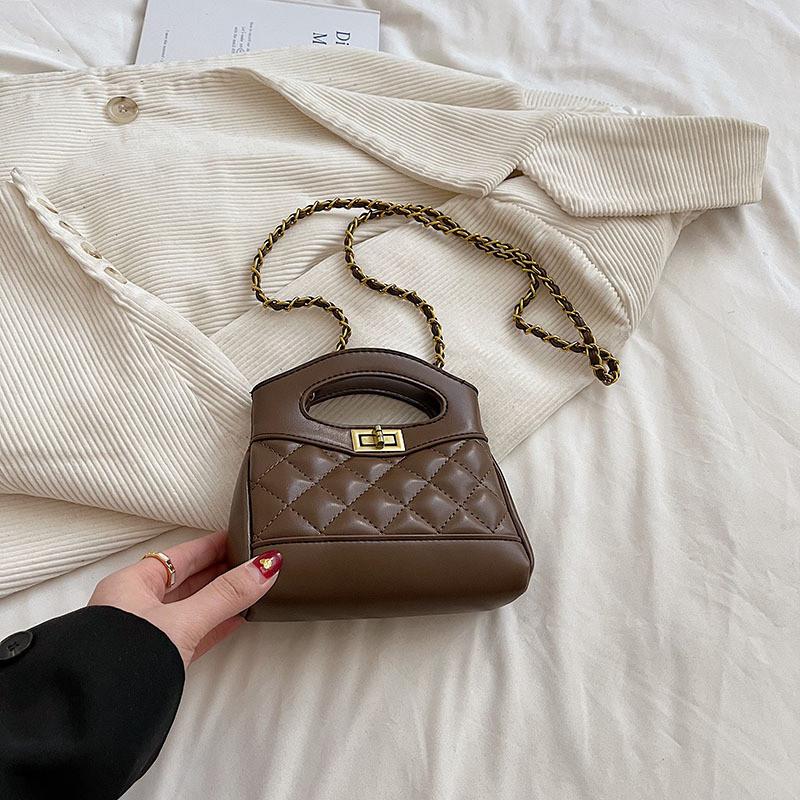 

Charming And Stylish Korean Children s Mini Crossbody Bag For Girls With Chain Strap Brown