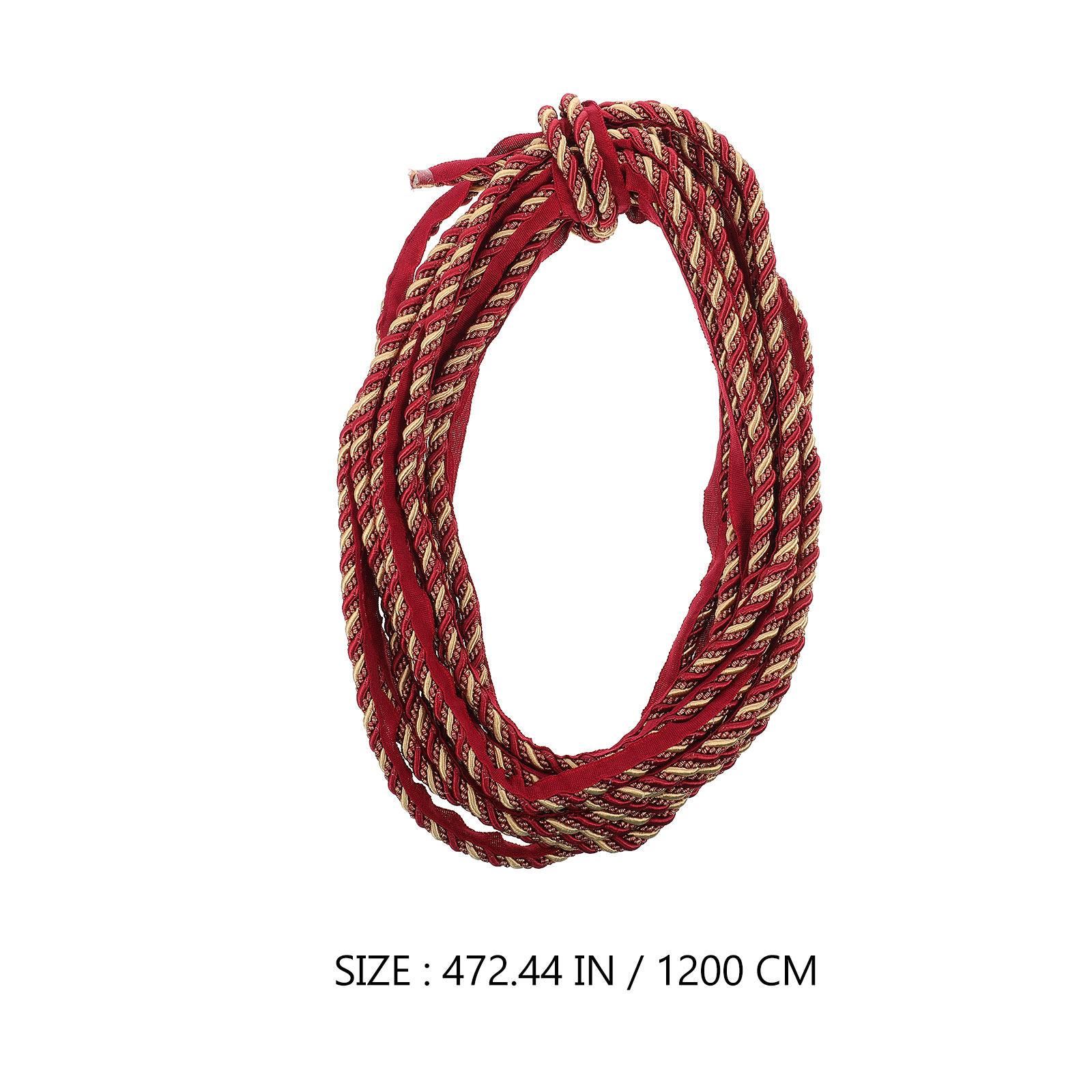 

Decorative Flower Edge Rope Premium Polyester Four Braided DIY Sofa Cushion Repair Trim Cord Rope Pillow Decor Accessory красный