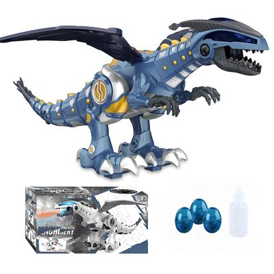 Electric Spray Mechanical Dinosaur Toy, Walking Light Sound Egg-laying Movable Joints, Boys Educational Toy Birthday Gift