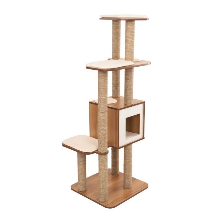 Vesper High Base Xl – Couleur Noyer – 77,5 x 58 x 158 cm - Beige
