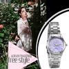 JewelryWe Waterproof Watch with Stainless Steel Popular and Cute Analog Bracelet Perfect for and Purple Women's Strap, Watch, Business, Casual,