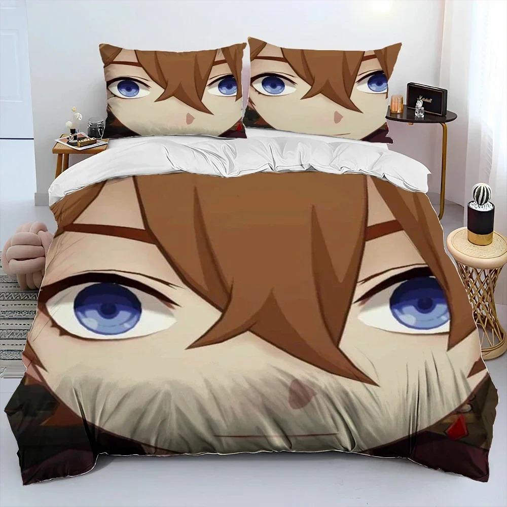 Comfortable Anime Print Duvet Cover Set With Duvet Cover And Pillowcases King Queen Twin Sizes For All Ages