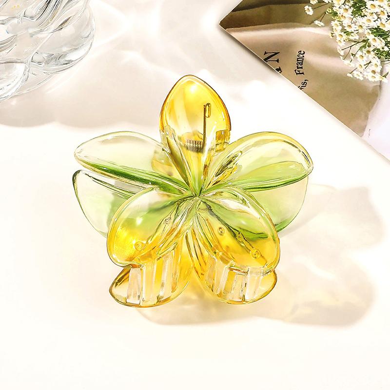 Flower Hair Claws Transparent Hairpin Sweet Ponytail Hair Accessories