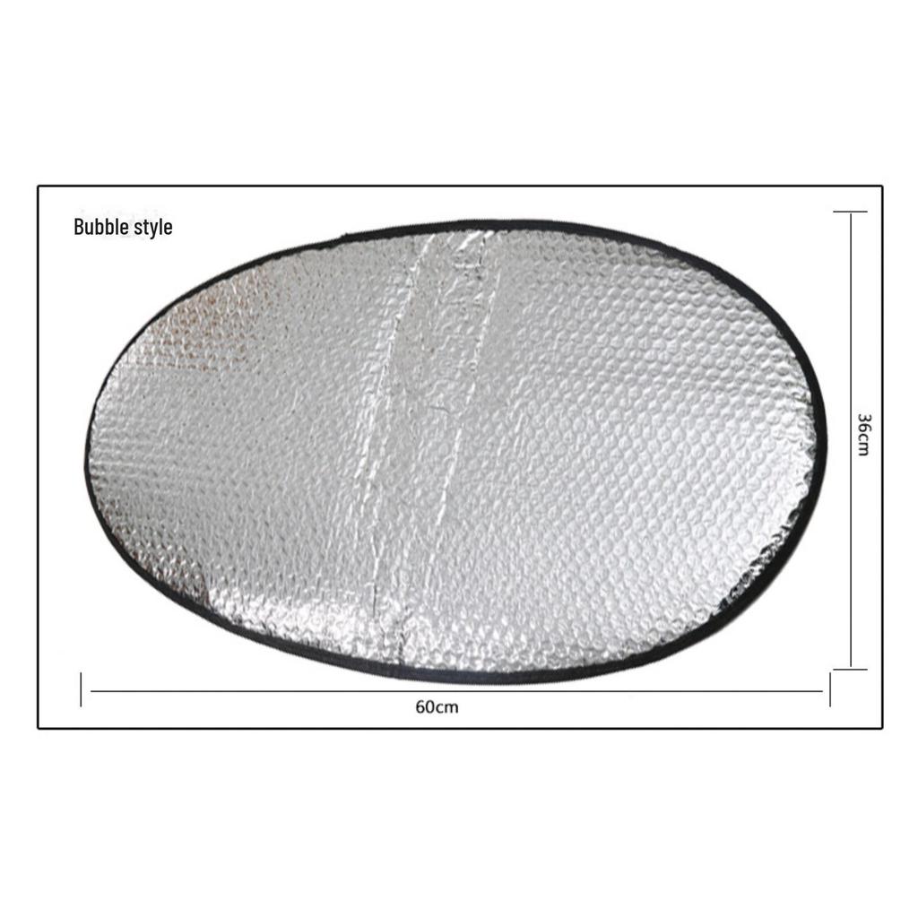 Sunscreen Electric Car Seat Cover with Aluminum Foil Film - Heat Insulation Reflective Design for Car and Motorcycle