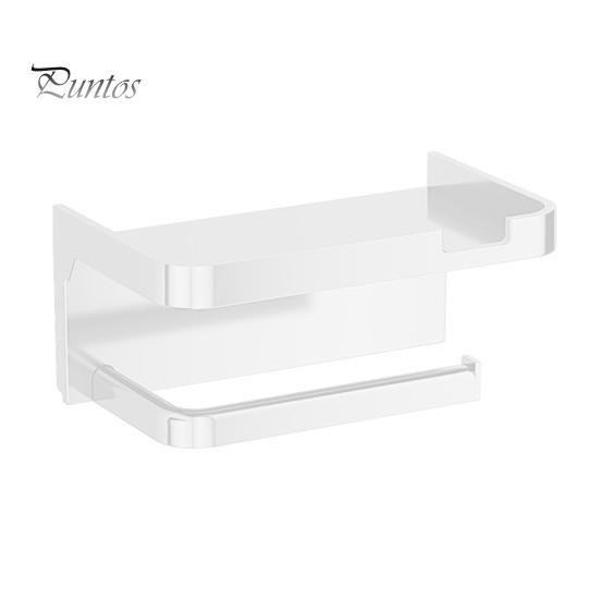 

Держатель для туалетной бумаги с полкой для хранения, прочный, выдерживающий нагрузку, простой монтаж, самоклеящийся держатель для рулонной бумаги, органайзер для ванной комнаты