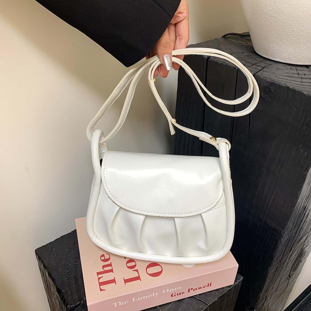 

PU Leather Female Small Square Bags Large Capacity Elegant Shoulder Bag Female Lady Girl Style C