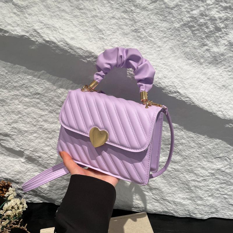 Delikatna plisowana torebka w stylu koreańskim: Wiosna 2024 Wszechstronna Mała Kwadratowa Torebka Matka-Dziecko
