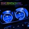 LDEPG1 Car Coasters USB Charging Anti-slip Cup Pad Seven-color LED Auto Interior Ambient Light For Tesla Model 3 Y S X Cybertruck Coil