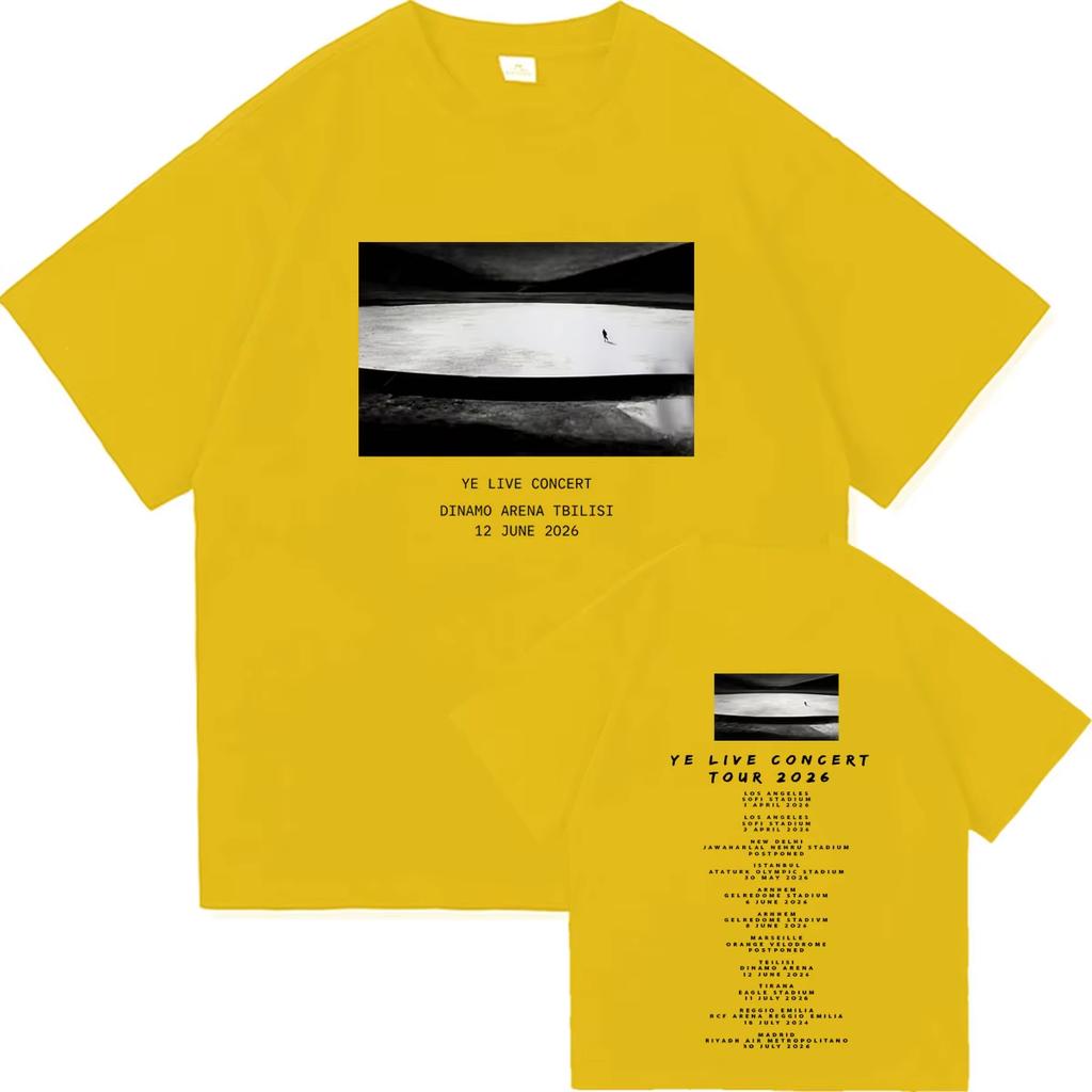Fashion Y2K Plus Size Short Sleeve Crew Neck Cotton TShirt for Summer 2026 Kanye West Ye Print Comfortable Fan Gift Tshirt