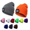 Beanie with LED Knitted Women Hat Cap Accessories Headlight Men Light Stretch Camping Flashlight Hiking Sports Outdoor