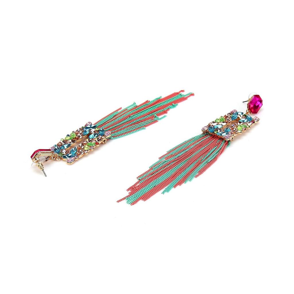 Women's Jewellery Earrings Crystal Tassel Handmade Earrings for Girls and Women
