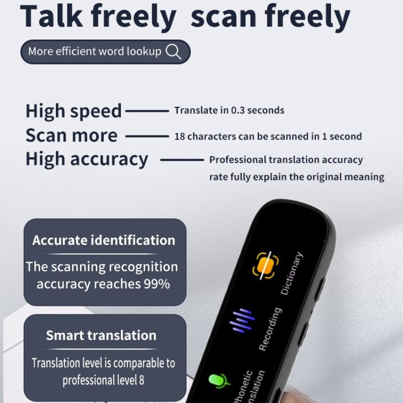 A26S Scan Translation Pen Exam Reader Voice Language Translator Device with Touchscreen WiFi/Offline Function for Students Learners Globally Universal