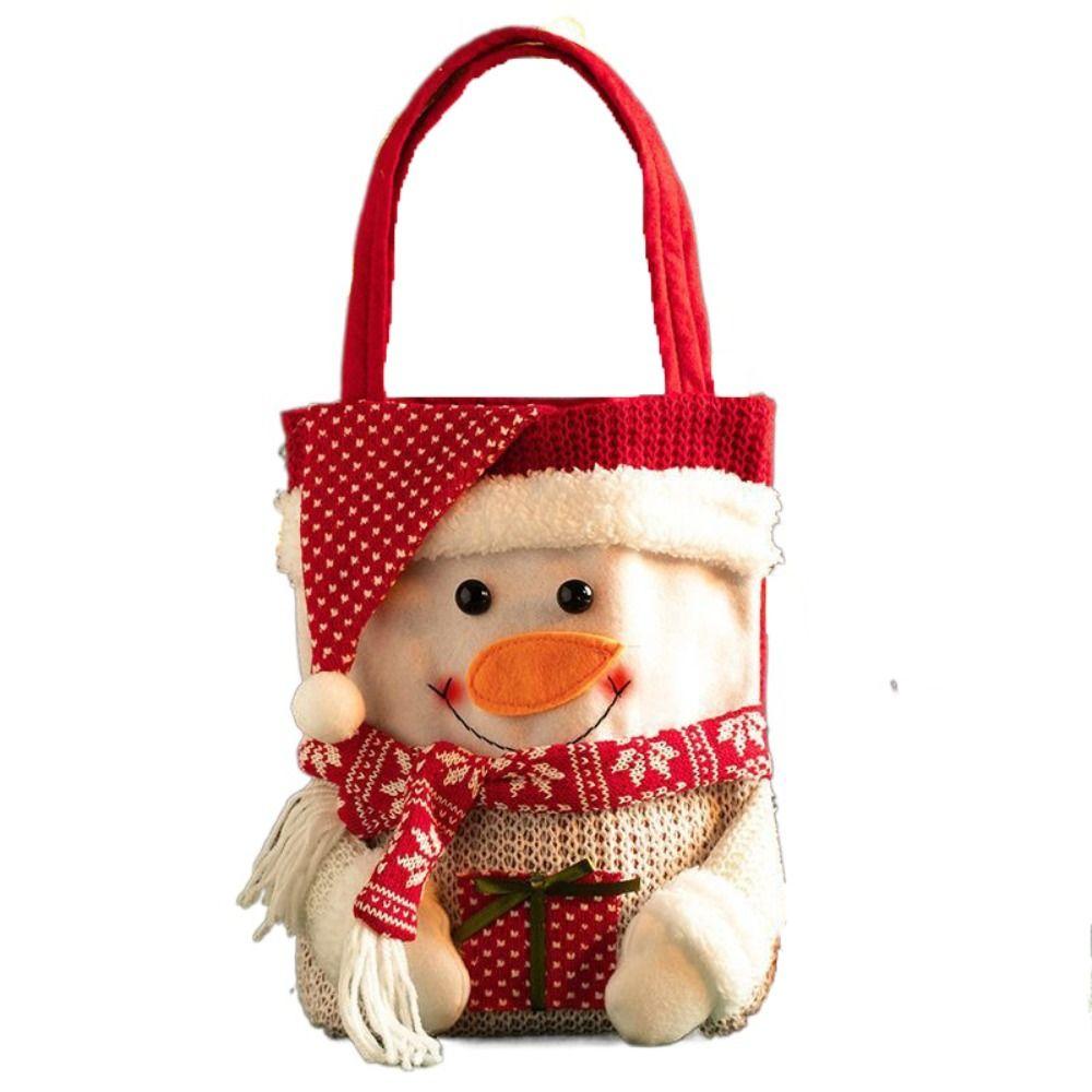 Santa Claus Christmas Packing Bag Large Capacity Gifts Candy Bag Christmas Handbag  Shopping Bag