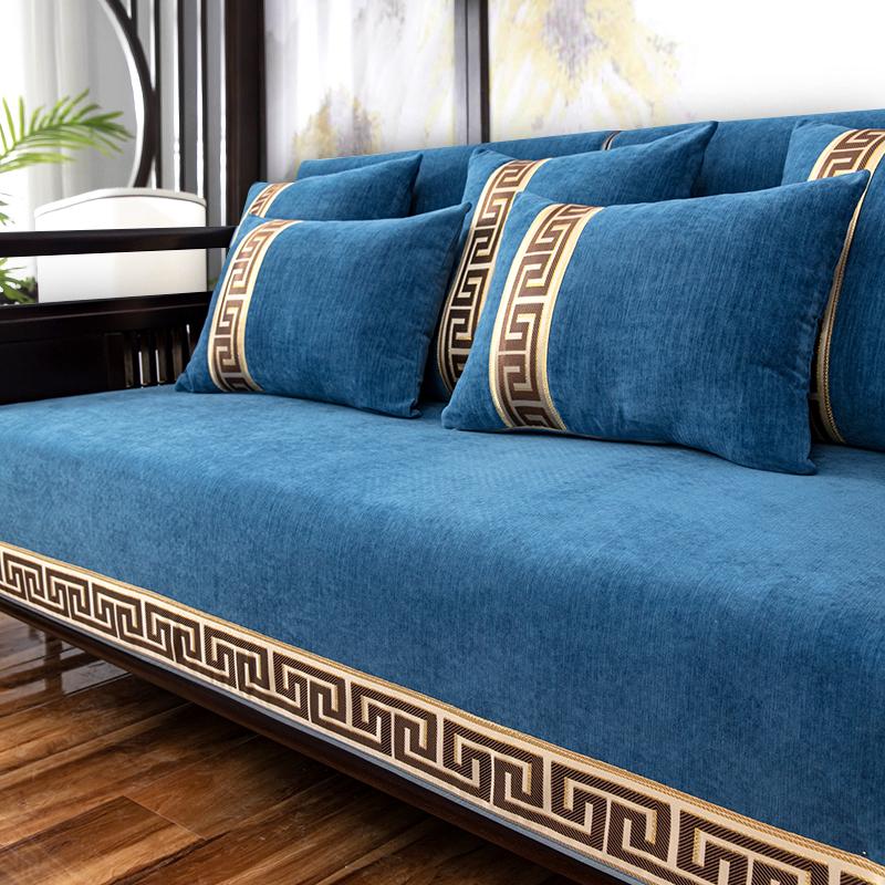 

Подушка для дивана Four Seasons, универсальная моющаяся синель, нескользящий чехол для диванной подушки, китайские подушки для сидений 60*60cm