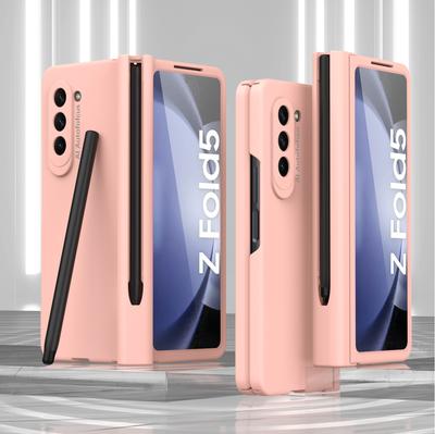 Für Samsung Galaxy Z Fold 6 5 Hülle Scharnier Fold 4 3 mit S Pen Halter Magnetische Panzer Stoßfeste Matte 360 Vollschutz Abdeckung