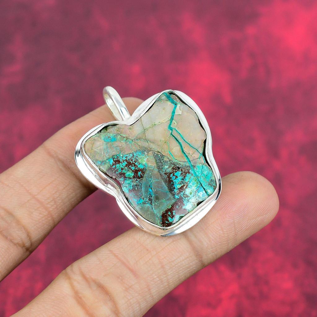 Sediment Pendant, 925 Solid Sterling Silver Gemstone Jewelry, Handmade Pendant, For Thanksgiving