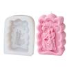 Elegant Marriage Frame Silicone Molds Reusable Bride and Grooms Themed Frame Silicone Candle Molds for Home Decoration