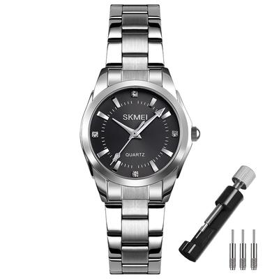 Stylish Stainless Black Women's Watch, Silver, Steel, Waterproof, Business, Classic, Analog, Quartz, Brand, Casual, Simple, Luxury, Gift,