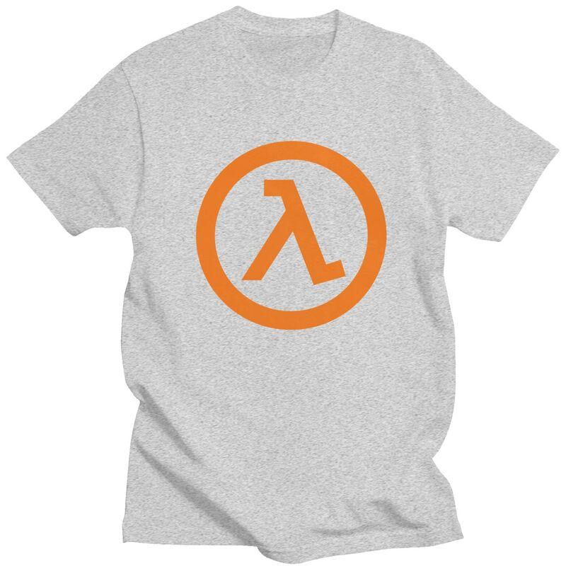 Custom Hot Game Half Life Lambda Logo T Shirt for Men Tshirt Fashion Tee Tshirt Slim Fit