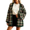 Women's Floral Print Loose Fit Cardigan Long Sleeve Casual Outerwear with Double Buttons
