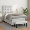 3137521 vidaXL Divan Bed with Mattress Black 90x200 Cm Faux Leather