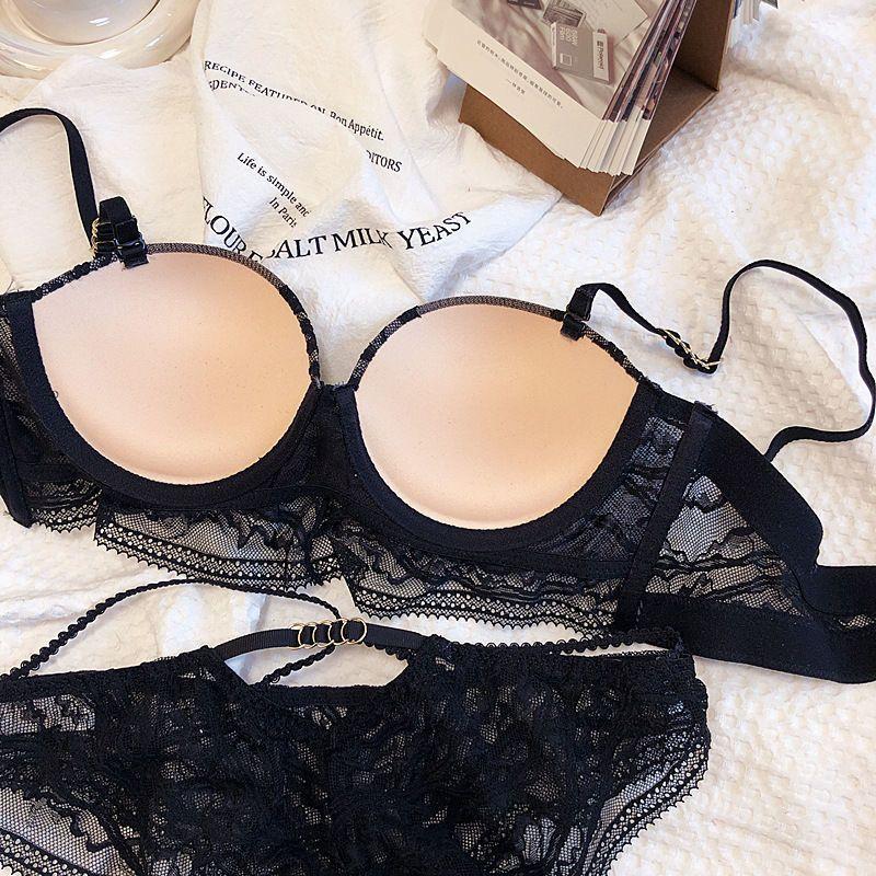 Damen Sexy Spitze Push-Up BHs Kabellose Unterwäsche Rückenfreie BHs