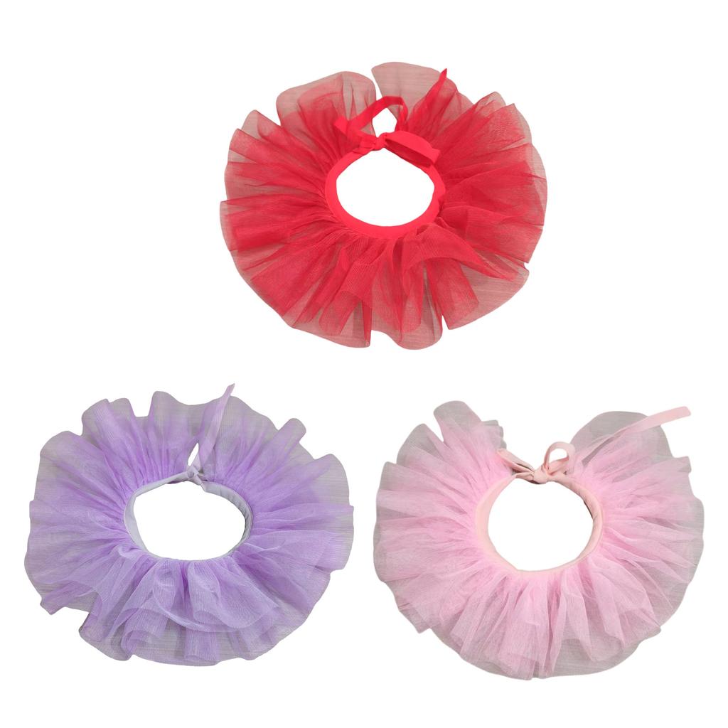 Kids Girls Renaissances Ruffled False Collar Cape Victorian Style Choker Necklace for Cosplay and Costume Accessories