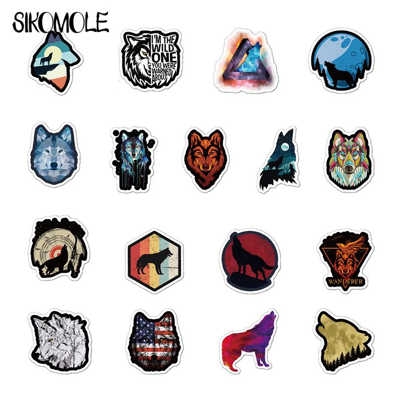 10 30 50Pcs Cartoon Wind Wolf Sticker Animal Suitcase Diy Toys Skateboard Luggage Motorcycle Kid Boy Decals Graffiti Stickers F5