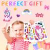 6/12Sheets Unicorn Funny Assemble Stickers Make A Face Game Toy Girls Unicorn Birthday Party Decor Supplies Gifts for guests