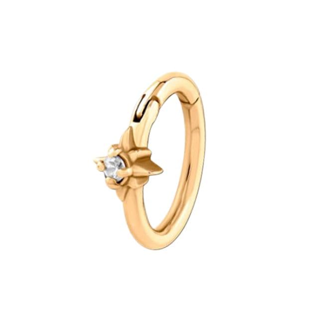 

Серьги One Touch 16 г, золотые, блестящие, звездные, из нержавеющей стали, серьги-кликеры, сегментное кольцо для пирсинга [BONshape]
