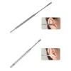 Ear Wax Removal Tool Set Stainless Steel Ear Cleansing Tool Kit with Brush Material Cleaning Brush5 Piece Set